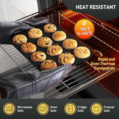 2 Pack 12 Cups Silicone Muffin Pan with Metal Reinforced Frame Regular Size Silicone Molds Cupcake Cake Baking Pans Cookie Baking Chocoflan Cupcake Mold Baking Homemade Muffins Cupcakes Egg Bites - color: Black, size: 2pc: 12-Cup Regular
