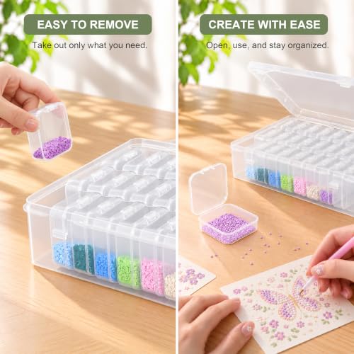 CGCG 2-Pack Small beads Organizer Box 8.8x6.7x2.4 Storage Case