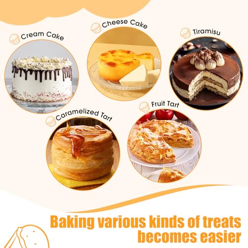 8" Round Cake Pan, 3PCS Nonstick Cake Pans with 100 PCS Parchment Paper, Carbon Steel Cake Baking Pans with Handle, Dishwasher Safe - size: 8 Inch - A