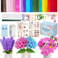 1300Pcs Pipe Cleaner Flowers Kit with Glue Gun, DIY Crafts Bouquet ASMR - color: Colorful
