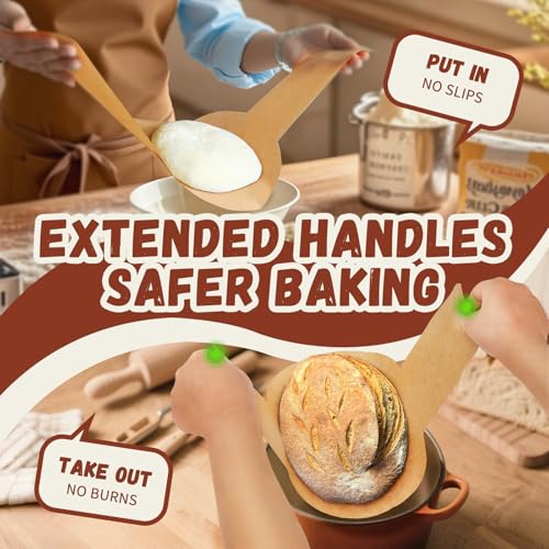 Parchment Paper for Sourdough Baking 8" Round 100 Sheets with Long Handles - color: Unbleached, size: 100sheets