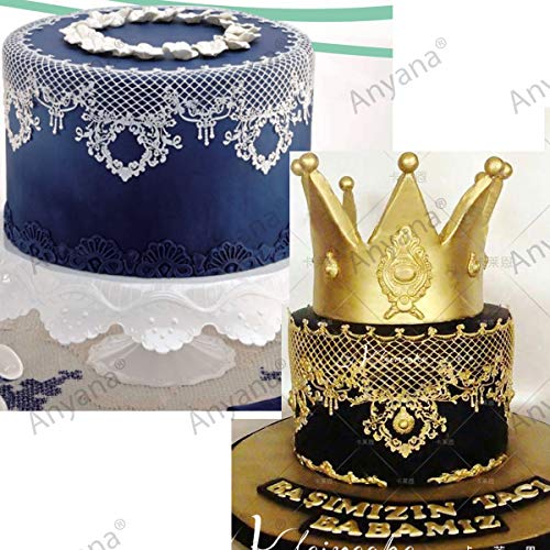 sugar edible heart Novelty Alcazar lace cake silicone Embossing Mat