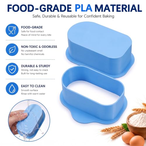 Cakesicle Cutter, Cakesicle Mold, Blue, 3.6”, Oval - color: Blue, size: 3.6”