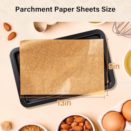 100PCS Parchment Paper Sheets, 9x13 Inches