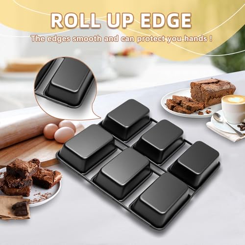 6-Cavity Mini Loaf Pan, Black - size: 6 Cavity Black