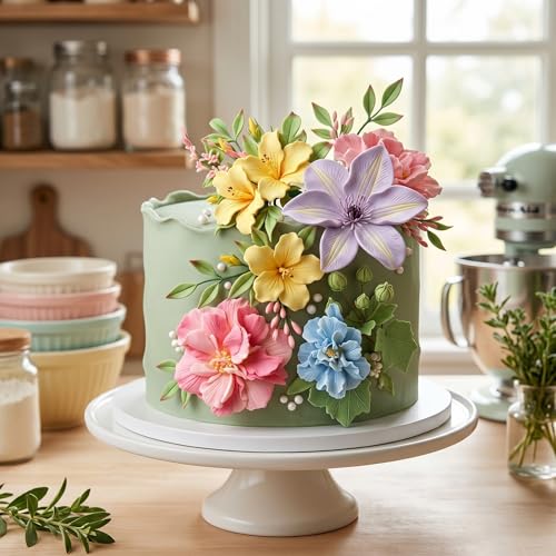 ZiXiang Flower Silicone Veining Mold Hibiscus Veined Fondant Molds Set Of 4 - color: Style H