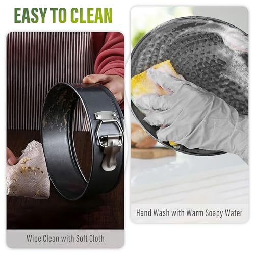 Vakoo Springform Pan Set, Removable Bottom for Easy Release, 4/7/9/10 Inch - size: 4+7+9+10 Inch