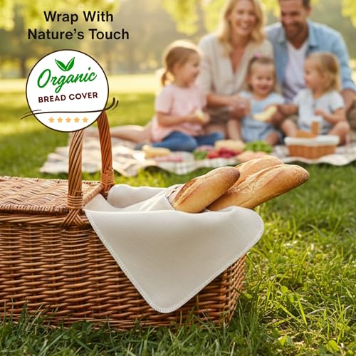 Flour Sack Towels for Bread Dough Proofing – Unbleached, Thick Organic Cotton Baking Cloth for Baguettes, Ciabatta, Pastry – Reusable, 28"x28", 6-Pack - color: Bread Cover, size: 28"x28" - 6 Pack