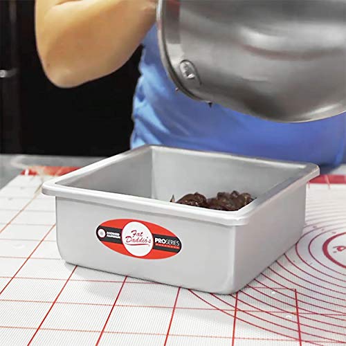 Fat Daddio's Anodized Aluminum Square Cake Pan, 10 x 2 Inch - size: 10 x 2 Inch, style: 2" Depth