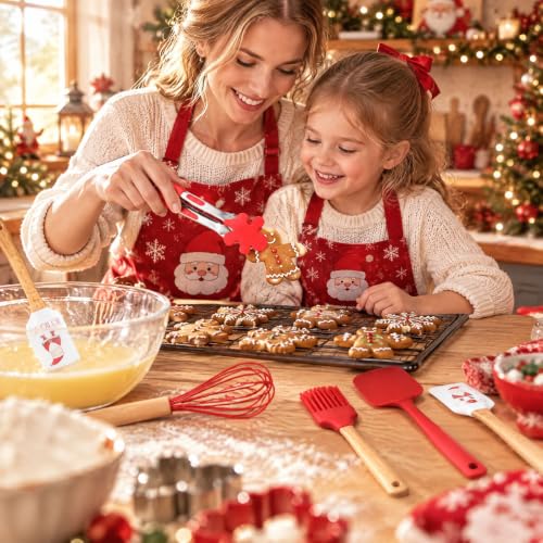 Silicone Kitchen Utensils Set 5-Piece Red Baking Tools - color: 5-Piece Red Silicone Kitchen Utensils Set