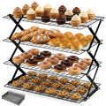 4 Tier Collapsible Cooling Rack for Cooking and Baking Rack Stackable - size: 4 Tier