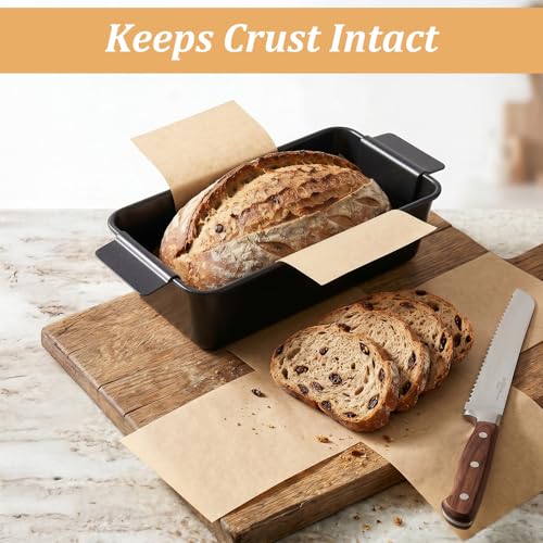 50pcs Bread Loaf Pans, Parchment Paper Liners 5''x 3.5'' Unbleached Loaf Pan Liner for Bread Baking, Muffin Liners Mini Cake Cupcake pans Heat Resistant Original Precut Non Toxic