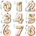 4 Inch Number Cookie Cutter Set - 9 Pcs Extra Large Xzhloym Cookie Cutters Shapes - Stainless Steel - color: 4 Inch Numbers - 9Pcs