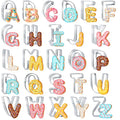 ofone Large Alphabet Cookie Cutters(A - Z), 3 Inch Stainless Steel Fondant Letter Cutters Shapes, 26 Pcs Abc Biscuit Cutter Set for Baking Dough Cakes Pastry Fruits - color: Silver