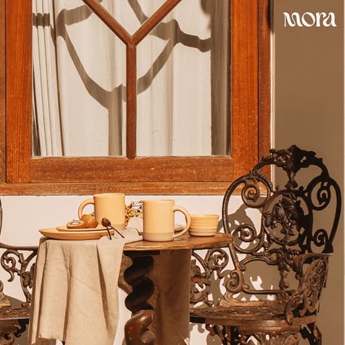 Mora Mini Ramekins Set of 4, 8oz Ceramic Pottery Baking Dishes - Microwave, Oven and Dishwasher Safe - Merrigold - color: Merrigold, size: Mini