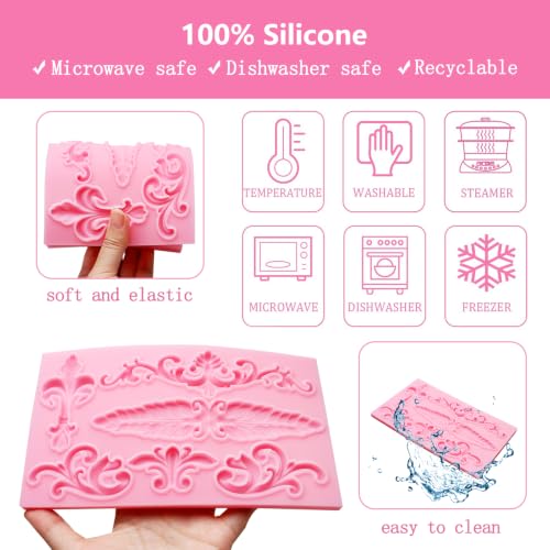Baroque Filigree Silicone Mold Lace Fondant Mold