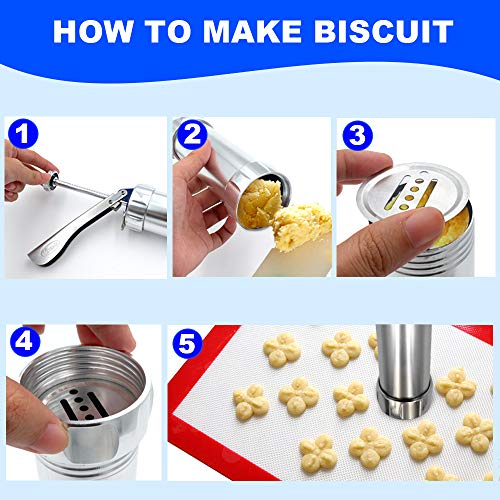 YOOUSOO Cookie Maker Cookie Press Gun Kit Stainless Steel