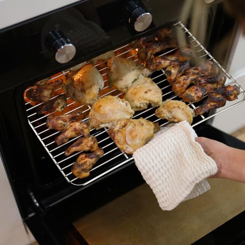 P&P CHEF 4 Pcs Baking Wire Rack for Cooling, 8.6 + 9.7+ 11.6 + 15.3 Inch - size: 8.6 + 9.7+ 11.6 + 15.3 Inch