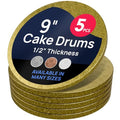 O’Creme Cake Board, Gold Foil Round Cake Circles with Gorgeous Design, Sturdy & Durable 1/2” Thick Cake Drums, Round Cake Boards with 9” Diameter, Pack of 5 Disposable Cake Drums - color: Gold, size: 9"