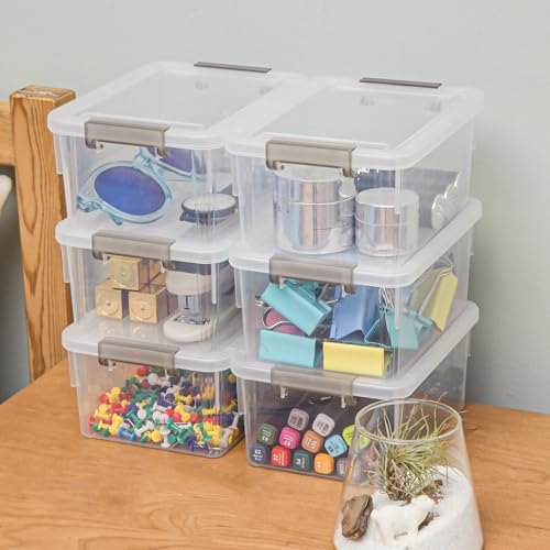 8Packs 3.2Qt Small Clear Storage Bins with Lids, Plastic (Pack of 2) - size: 3.2 QT (Pack of 2), style: (8 Pack)