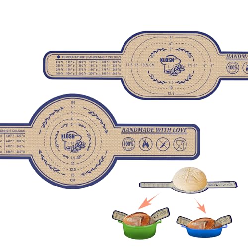 Silicone Bread Sling for Dutch Oven, 2 Pack (6" Oval & 8" Round) – Non-Stick & 500°F Heat Resistant Sourdough Mat, Easy to Clean, Reusable Food-Grade Sourdough Sling – Fits 3–5 qt Dutch Ovens - color: Blue, size: M +S
