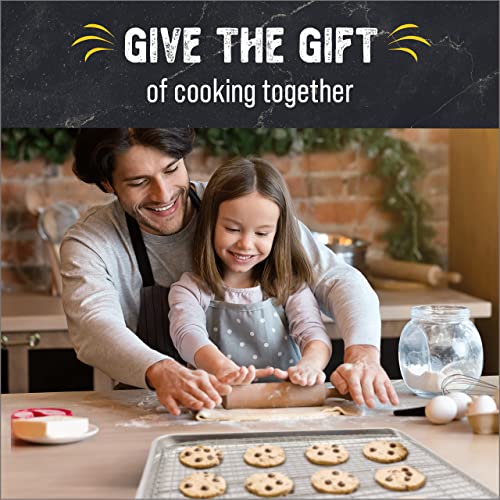 Checkered Chef Baking Sheet and Cooling Rack Set for Cooling and Baking