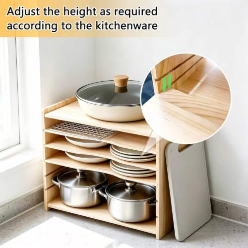 Celestite Wooden Baking Sheet Organizer for Cabinet, Baking Tray Organizer, Cookie Sheet Organizer for Cabinet Kitchen Storage Organization Accessories - color: 7 Tier 20"wx15.2hx16.7d