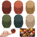 Whaline 600Pcs Fall Mini Cupcake Liners Warm Autumn Color Paper Baking Cups - color: fall color