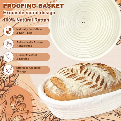 Sourdough Starter Kit with Basket Sourdough Starter Jar for Beginner - color: Yellow