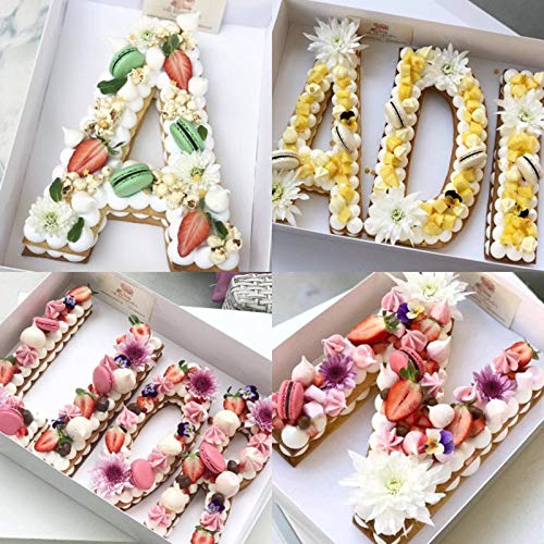 26Pcs A-Z Alphabet Cake Stencils, 6 Inch Letter Molds for Baking - size: 6 Inch