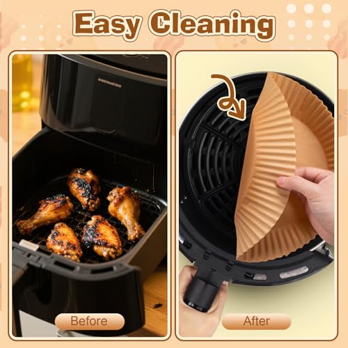 300 Pcs Air Fryer Liners Disposable, Round Parchment Paper Liners, 8 Inch - size: 8 Inch