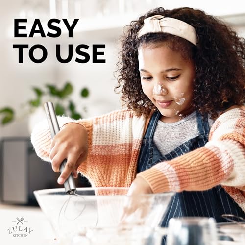 Zulay Kitchen 13-Inch Danish Dough Whisk - color: Stainless Steel | Single