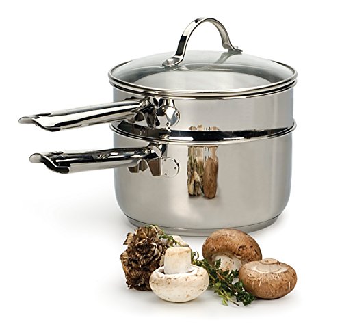 RSVP International TDB-2IN Induction Double Boiler, 2 Quart, Multi Color - size: 2 Quart Capacity