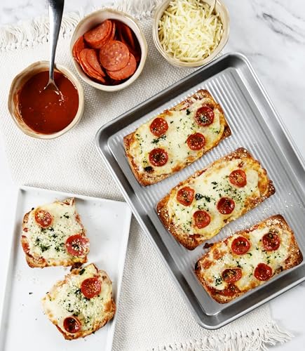 USA Pan Bakeware Nonstick Quarter Sheet Pan, Baking Sheet Aluminized Steel, Pan_Measures: 13 x 9.5 x 1 inches, Set of 1 (Pack of 6) - size: Set of 1 (Pack of 6), style: Quarter Sheet Pan