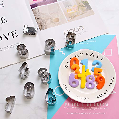 1.7-Inch Number Cookie Cutters, Cake Decorating Number Cutters (9PCS/ Set)