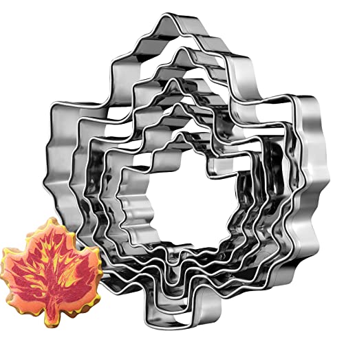 Maple Cookie Cutters Thanksgiving Day, 5 Pack - style: M-Maple Leaf