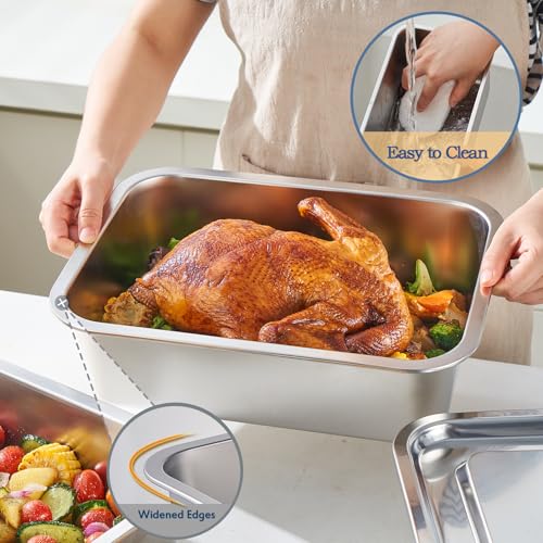 4 Inch Extra Deep Lasagna Baking Pan with Lid, 7.4Qt - size: M, style: 1 Pack