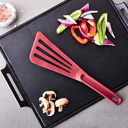Mercer Culinary Hell's Tools Hi-Heat Slotted Spatula, 12 Inch x 3.5 Inch, Red - color: Red, size: 12 Inch
