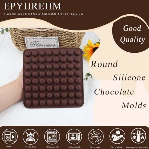 64 Cavity Round Silicone Chocolate Molds - color: Style D