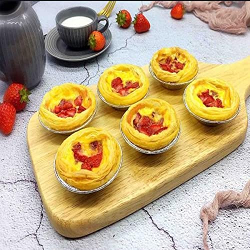 200 Pcs Aluminum Foil Pie Trays, Mini Pie Pans, Disposable Baking Tart Molds, Aluminum Foil Pie Pan for Baking Tart Eggs, Quiche Pie, Caramel Pudding Pie (200 PCS) - style: 200 PCS