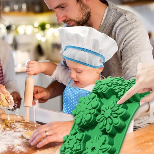 1 Pcs Snowflakes Shape Chocolate Molds Christmas Silicone Molds - color: Styl 4