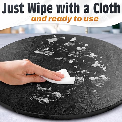 Black Cake Board 14 Inch, Round Cake Drum, 1/2 Inch Thick Cardboard - color: Black, size: 14"