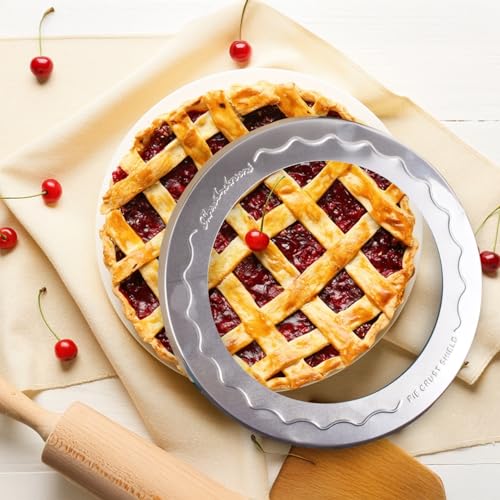 Mrs. Anderson's Baking Pie Crust Protector Shield, Set Of 2, Fits 9.5-Inch And 10-Inch Pie Plates, Prevents Over-Browning And Spills - style: Original, 10-Inch, Set/2