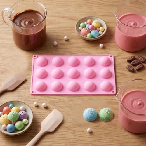 15 Cavity Semi Sphere Silicone Candy Molds