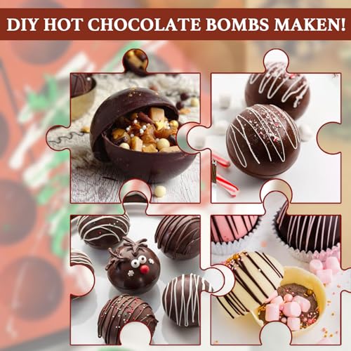 Hot Chocolate Cocoa Bomb Molds Hemisphere Silicone 2 Inch 4 Pack, Semi Ball Mould 6 Cavity Large Circular, BPA Free Non-Stick Half Sphere Holiday Valentine DIY Cake Jelly Dome Mousse - style: 2" Semi Sphere 3PCS