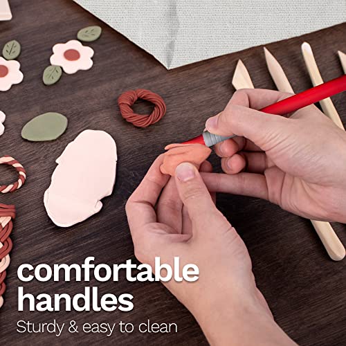 DAS Professional Clay Tools - 4 Metal Sculpting Tools for Artists and Students - Practical Carving Tools for Fine Details and Textures - Durable Clay Carving Tools for Modeling Shaping and More - size: 4 PROFESSIONAL CLAY TOOLS