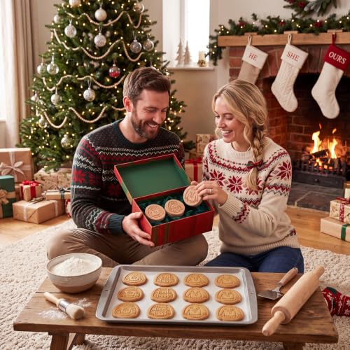 3 Set Ugly Sweater Cookie Stamps, 2.5" Springerle Molds - style: Ugly Sweater