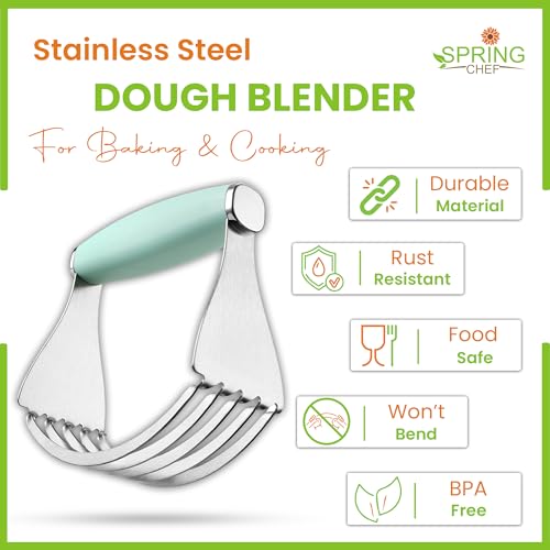 Spring Chef XL Pastry Blender, Durable Dough Blender For Baking - Mint - color: Mint, size: XL | Modern