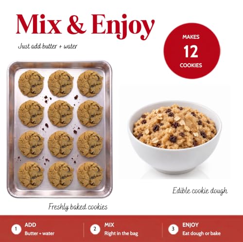 Baking Coach 3 Pack Mix & Eat or Bake Cookies - Edible Cookie Dough Mix Kit - color: 3 Pack Ginger Spice Oatmeal