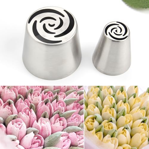 14 PCS Russian Piping Tips Set,Stainless Steel Icing Nozzles for Cake Decorating, Cream Flower Bouquet DIY Cookies, Desserts Baking Tools 1 XXL, 1 XL, 1 Medium Leaf, 10 Piping Bags, 1 Brush - color: No.12 (XL+XXL)
